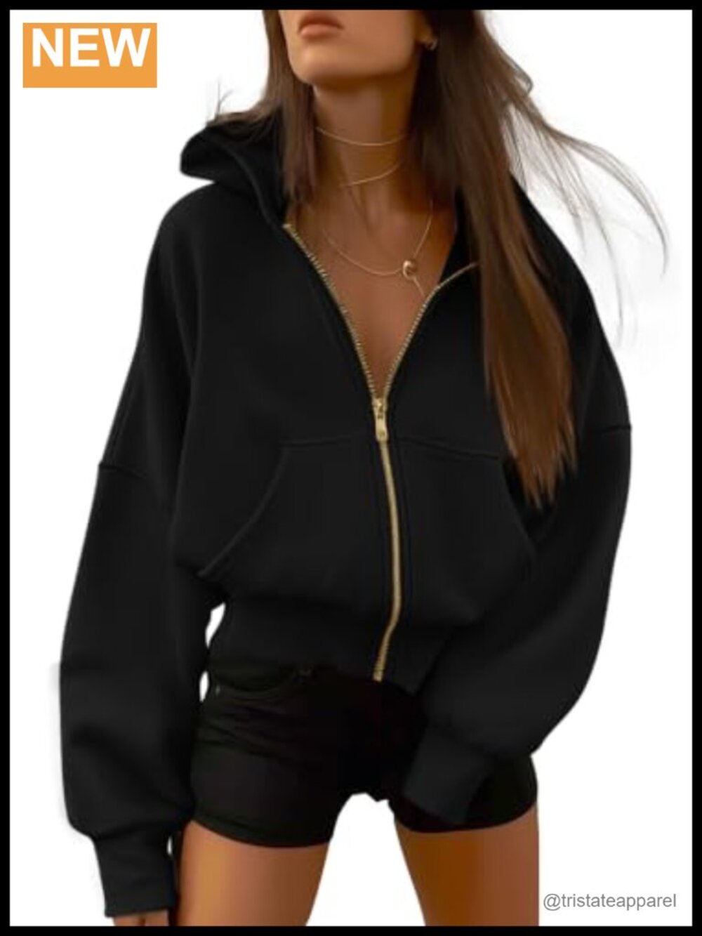 Zip Up Hoodie Women Fleece Lined Sweatshirt Long Sleeve Front Pocket